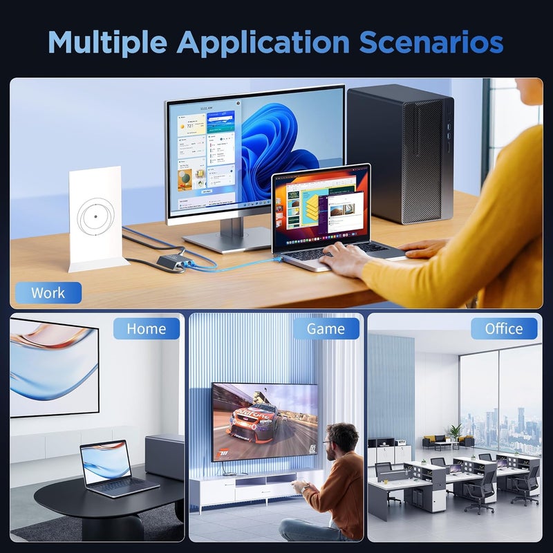 LUCMO Multi Ports Starlink Ethernet Adapter for Starlink Gen 2 Wired External Network, 2 Ports Starlink Ethernet Adapter 1 to 2 [2 Devices Networked Simultaneously] - Up to 1 Gbps - Image 5